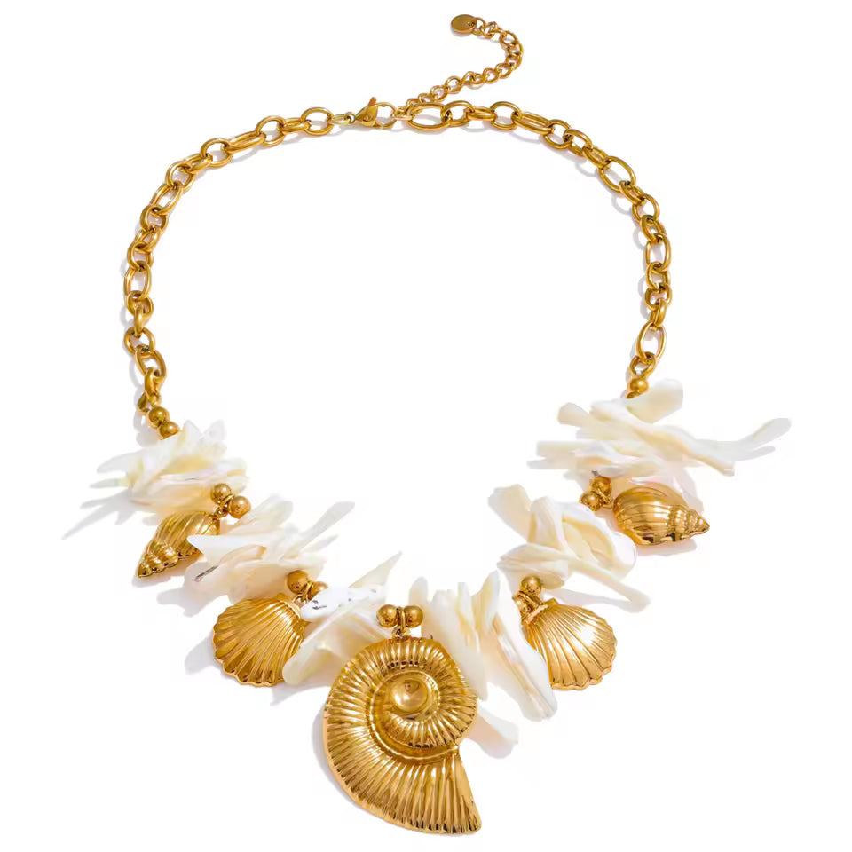 Resin Corals & Sea Charms Necklace