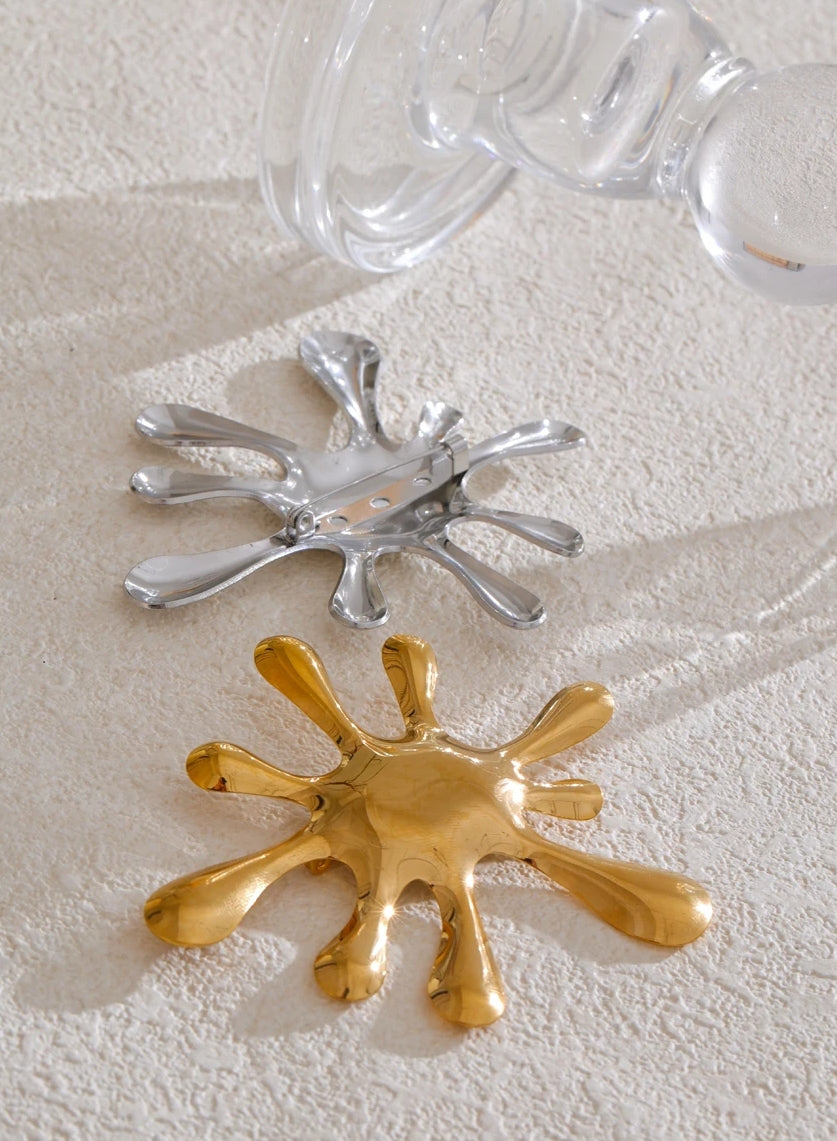 Geometric Splash Brooch