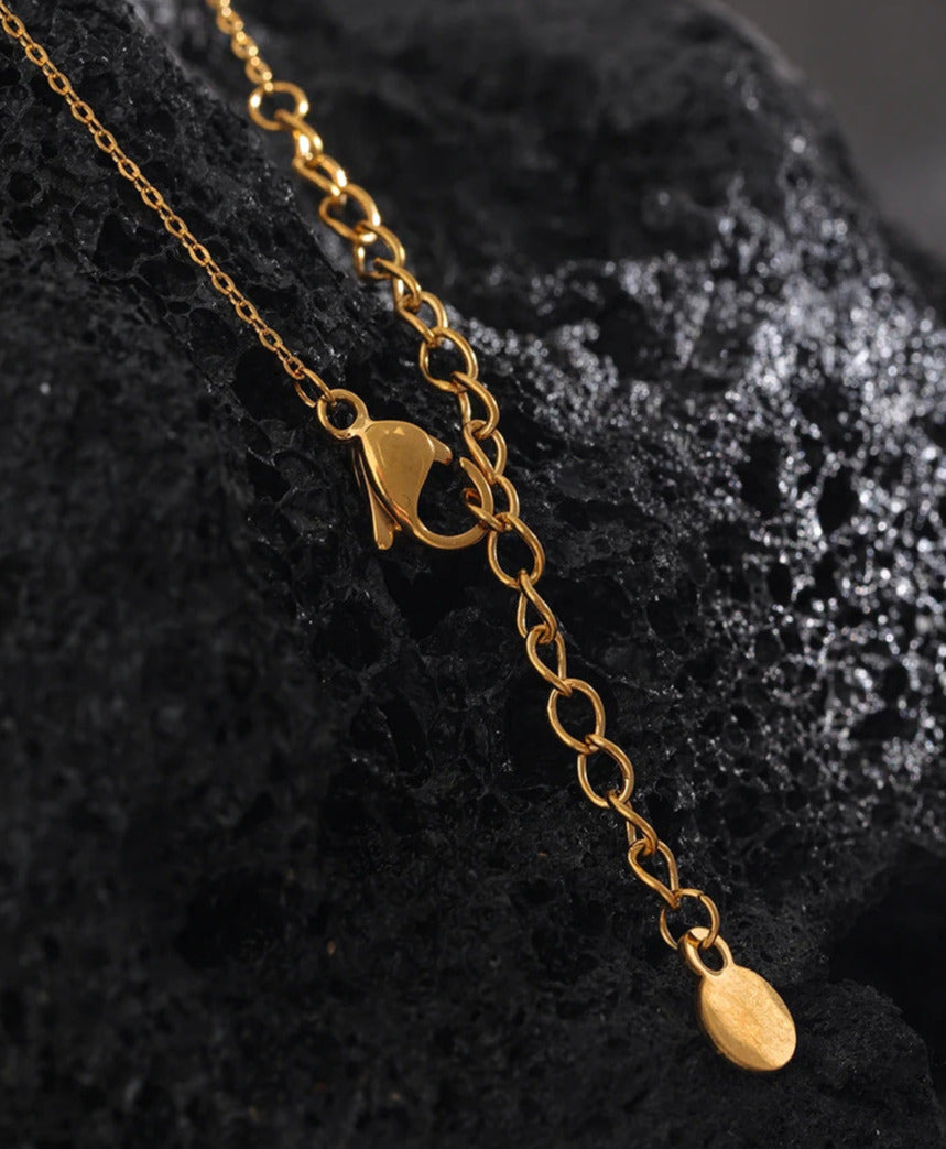 Minimalist Gold Opal Pendant Necklace
