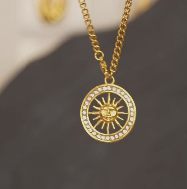 Solar Glow Pendant Necklace