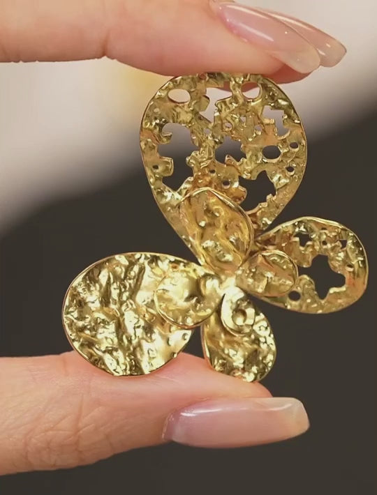 Hollow Butterfly Jewelry Set (Ring & Earrings)