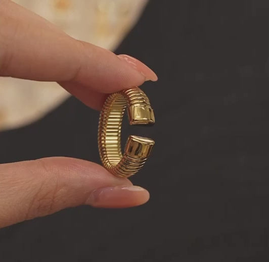 Adjustable Round Elastic Open Ring