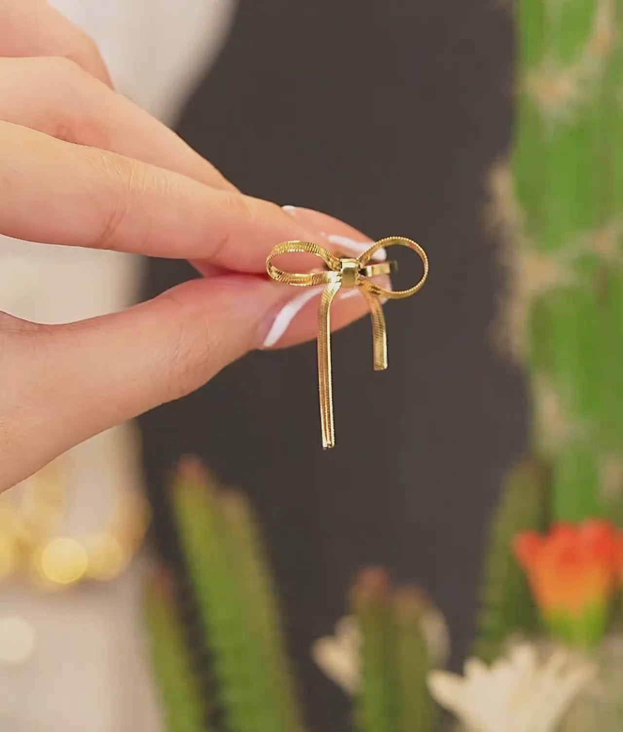 Adjustable Bow Open Ring