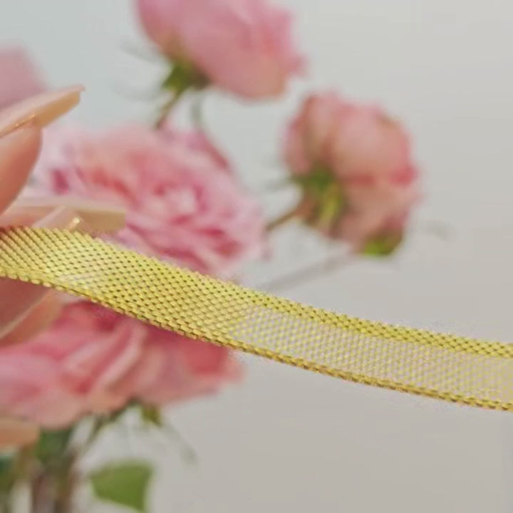 Vintage Gold Mesh Link Bracelet